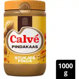 Jumbo Calve Pindakaas Stukjes Pinda 1000 g aanbieding