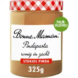 Jumbo Bonne Maman Pindapasta met Stukjes Pinda Romig én Zacht 325 g aanbieding