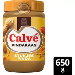 Jumbo Calvé Pindakaas Stukjes Pinda 650 g aanbieding