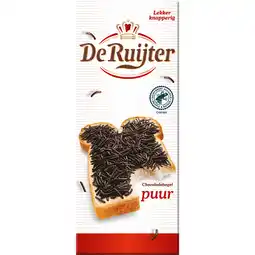Jumbo De Ruijter Chocoladehagel Puur 200g aanbieding