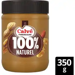 Jumbo Calvé Pindakaas 100% Fijngemalen Pinda's 350 g aanbieding