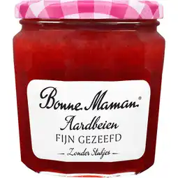 Jumbo Bonne Maman Aardbeien Fijn Gezeefd zonder Stukjes 345g aanbieding