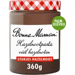 Jumbo Bonne Maman Hazelnootpasta met Stukjes Hazelnoot 360g aanbieding