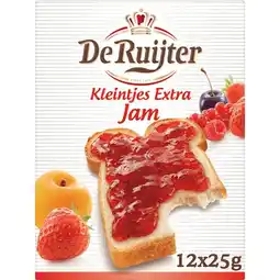 Jumbo De Ruijter Kleintjes Extra Jam 12 x 25 g aanbieding