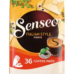 Jumbo Senseo Italian Style Forte Coffee Pads Gemalen Koffie 36 Stuks 250 g aanbieding