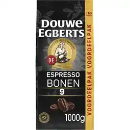 Jumbo Douwe Egberts Espresso Bonen Voordeelpak 1000 g aanbieding