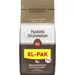 Jumbo Kanis & Gunnink Medium Roast Koffiebonen XL-Pak 1000 g aanbieding