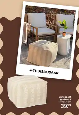 Xenos Buitenpoef gestreept aanbieding