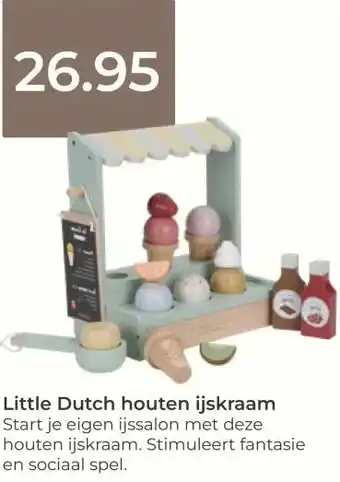 Prenatal Little Dutch houten ijskraam aanbieding