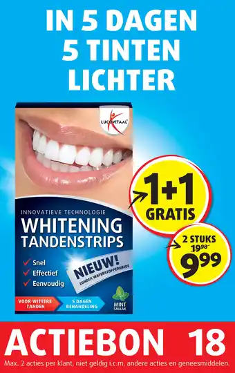 Lucovitaal WHITENING TANDENSTRIPS aanbieding