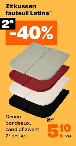 Kwantum Bekijk zitkussens fauteuil Latina[link] aanbieding