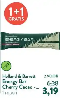 Holland & Barrett Energy Bar Cherry Cacao - 48g aanbieding