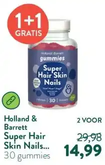 Holland & Barrett Super Hair Skin Nails Gummies - 30 gummies aanbieding