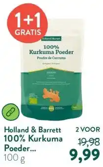 Holland & Barrett 100% Kurkuma Poeder Biologischam aanbieding