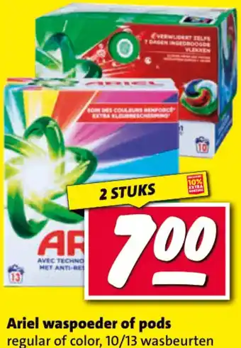 Nettorama Ariel waspoeder of pods aanbieding