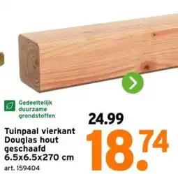 GAMMA Tuinpaal vierkant Douglas hout geschaafd aanbieding