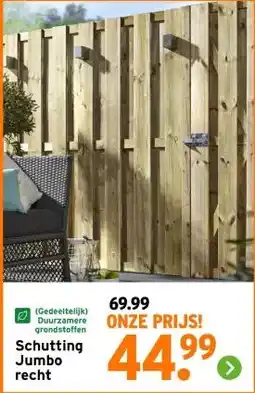 GAMMA Schutting Jumbo recht aanbieding