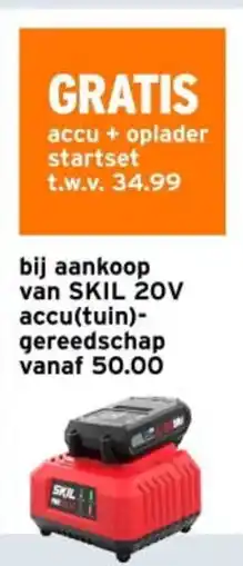 GAMMA Accu + oplader startset aanbieding