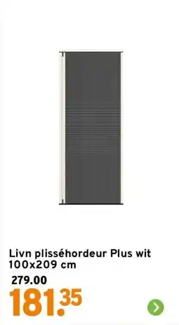 GAMMA Livn plisséhordeur Plus wit aanbieding