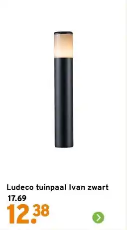 GAMMA Ludeco tuinpaal Ivan zwart aanbieding