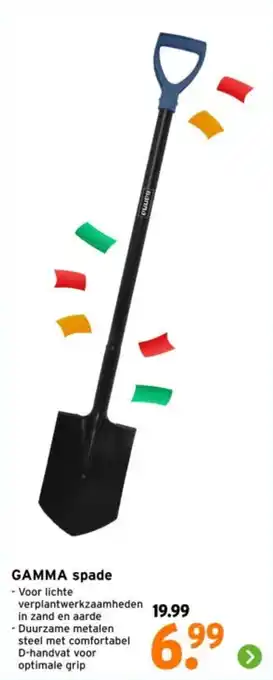 GAMMA GAMMA spade aanbieding