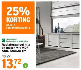 GAMMA Radiatorpaneel mix en match wit MDF aanbieding