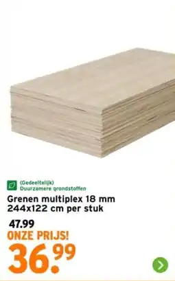 GAMMA Grenen multiplex aanbieding