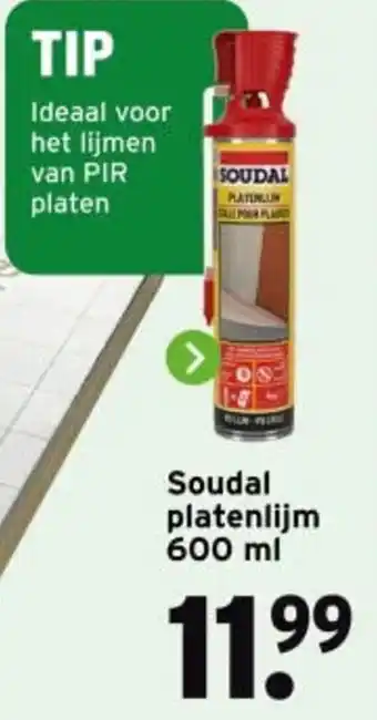 GAMMA Soudal platenlijm aanbieding