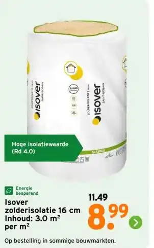 GAMMA Isover zolderisolatie aanbieding