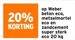 GAMMA Weber beton eco, metselmortel eco en Zandcement super sterk aanbieding