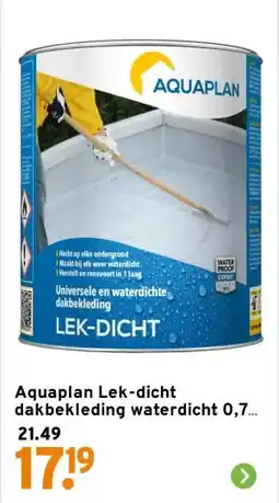 GAMMA Aquaplan Lek-dicht dakbekleding waterdicht aanbieding