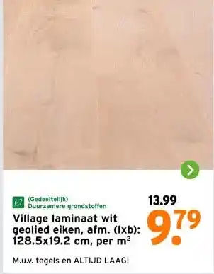 GAMMA Village laminaat wit geolied eiken aanbieding