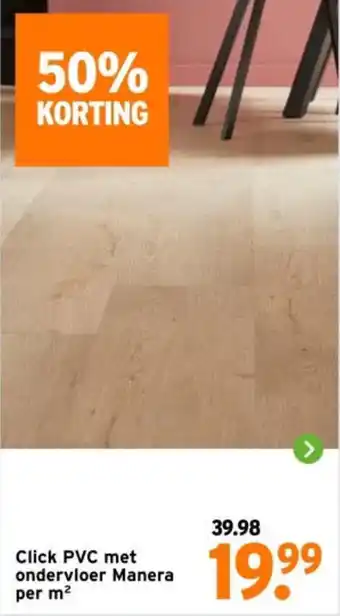 GAMMA Click PVC met ondervloer Manera aanbieding