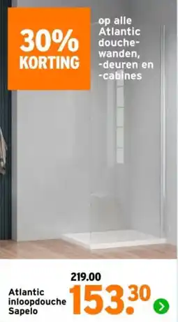 GAMMA Atlantic inloopdouche Sapelo aanbieding