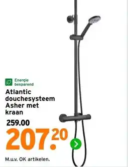 GAMMA Atlantic douchesysteem Asher met kraan aanbieding