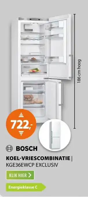 Expert Bosch KGE36EWCP EXCLUSIV Wit aanbieding