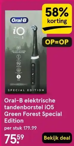 Etos Oral-B elektrische tandenborstel i05 Green Forest Special Edition aanbieding