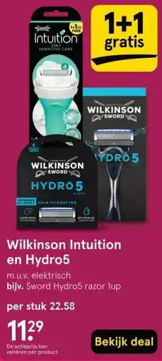 Etos Wilkinson Intuition en Hydro5 aanbieding