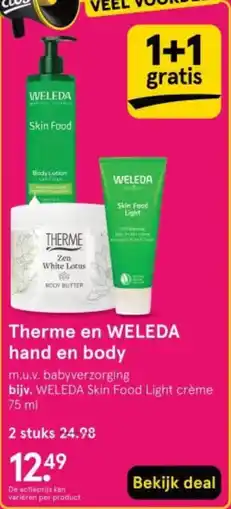 Etos Therme en WELEDA hand en body aanbieding