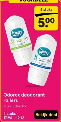 Etos Odorex deodorant rollers aanbieding
