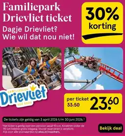 Etos Familiepark Drievliet ticket aanbieding