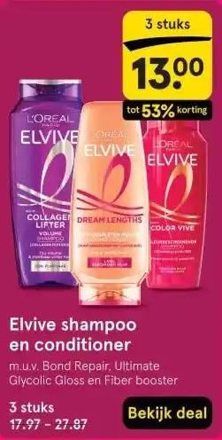 Etos Elvive shampoo en conditioner aanbieding
