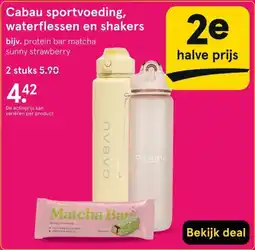 Etos Cabau sportvoeding, waterflessen en shakers aanbieding