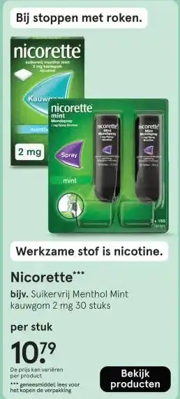 Etos Nicorette aanbieding