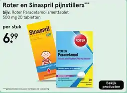Etos Roter en Sinaspril pijnstillers aanbieding