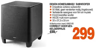 Correct DENON HOMESUBBKE2 SUBWOOFER aanbieding