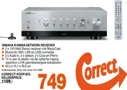 Correct YAMAHA R-N800A NETWERK RECEIVER aanbieding