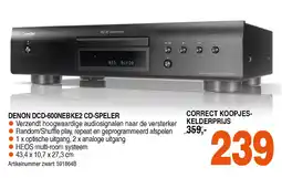Correct DENON DCD-600NEBKE2 CD-SPELER aanbieding