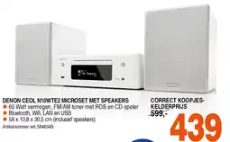 Correct DENON CEOL N10WTE2 MICROSET MET SPEAKERS aanbieding