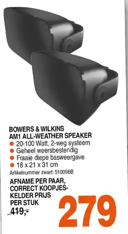 Correct BOWERS & WILKINS AM1 ALL-WEATHER SPEAKER aanbieding